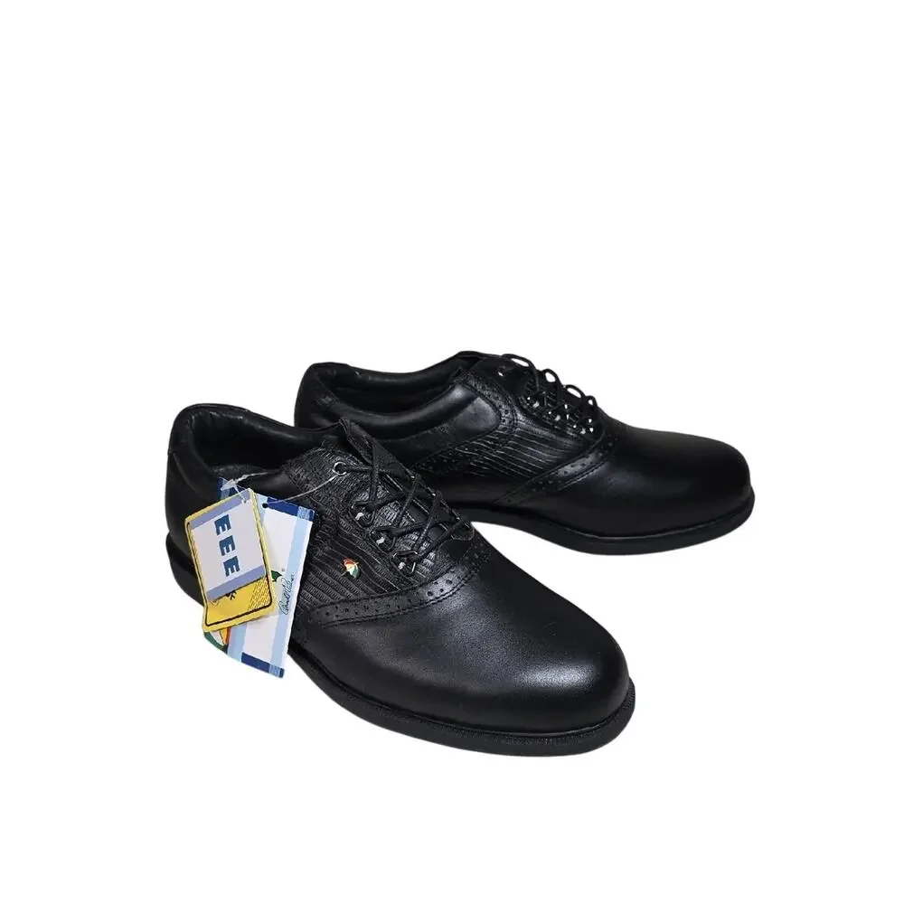 Arnold Palmer Latrobe Black Saddle Oxford Golf Shoes Mens Size 8.5EEE NWT